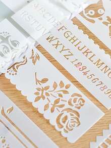 1 set Plantilla de dibujo con abertura - Blanco - Ver 5