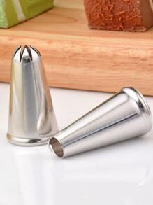 6 cái/bộ Đầu hút đường ống bằng thép không gỉ, Đầu vòi bắt ống đóng băng để nướng - Bạc - Xem 5