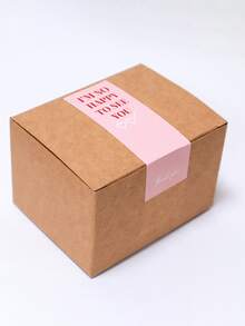 1 rollo Etiqueta de regalo TPR regalo rosado con estampado de slogan para fiesta - Multicolor - Ver 5