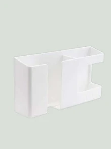 1pc Wall Mounted Phone Charger Stand - White - View 3