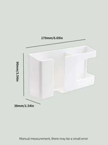 1pc Wall Mounted Phone Charger Stand - White - View 5