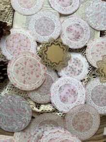 30入組花卉圖案材料紙