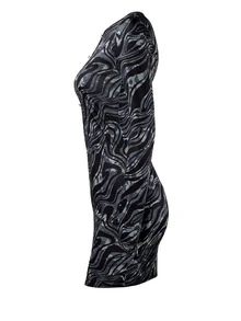 Đầm Cắt ra Tất cả trên in Thanh lịch - màu đen - Xem 3