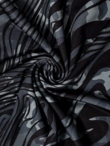 Đầm Cắt ra Tất cả trên in Thanh lịch - màu đen - Xem 6