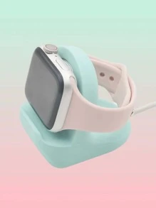 1pc Silicone Desktop Phone Charger Stand - Cadet Blue - View 1