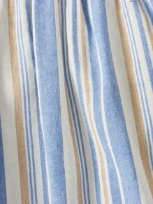 SHEIN 嬰兒條紋印花娃娃裙 - 彩色 - 查看 5