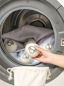 1pc Sheep Head Pattern Pet Laundry & Drying Ball (Not Effective For Hair Removal) - Multicolor - View 5