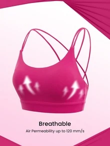GLOWMODE FeatherFit™ Quai lưng Bras thể thao - Màu Hồng Tươi - Xem 5