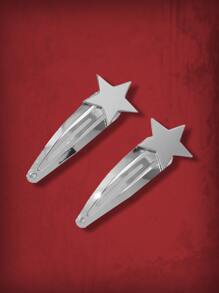 ROMWE Street Life Kẹp tóc Ngôi sao Giải trí - Bạc - Xem 4