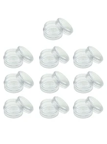 10 件 2 克空面霜分装瓶，旅行必需品，客厅家居卧室浴室家居装饰，旅行用品，婚礼，派对，生日，送给男士妈妈爸爸朋友的礼物，新年，配饰，有趣的礼物 - 無色 - 查看 1