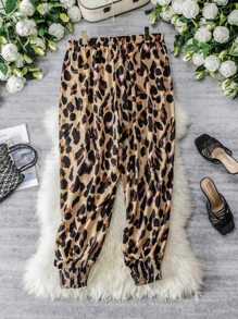 Mulvari 大碼滿版印花抽褶邊長褲 - 彩色 - 查看 2