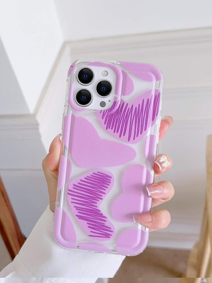 愛心圖案手機殼 - 彩色 - 查看 1