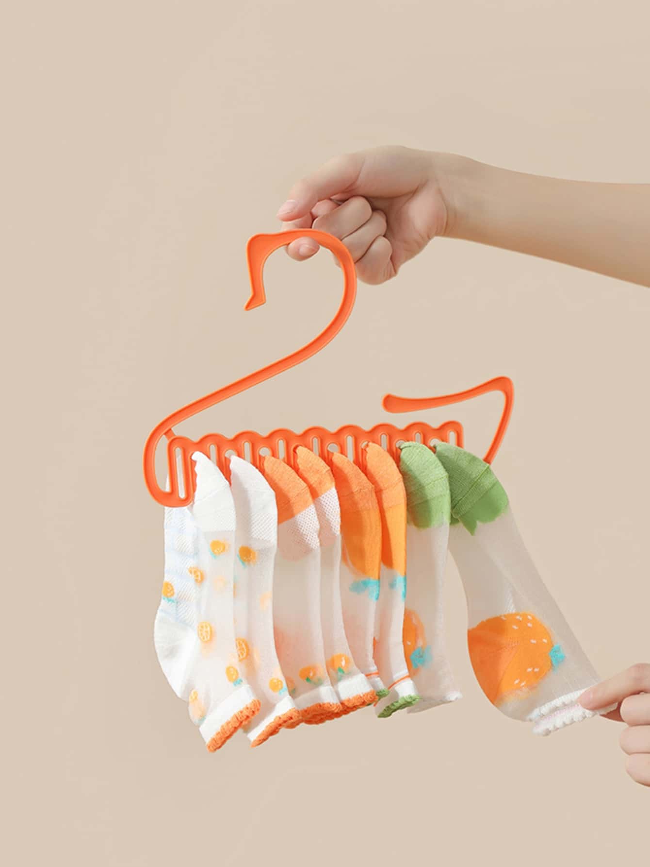 1pc PP Clothes Drying Rack, Cartoon Swan Design Multifunctional Clothes Drying Rack For Home