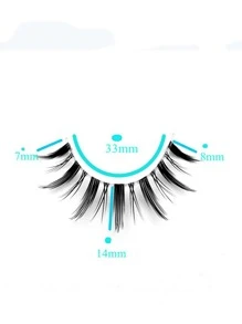 4 Pairs Natural False Eyelashes 0.05mm Thin Hair Lashes Eyelash Curl Eyelash Extension Eye Makeup Tool A01 - Black - View 8