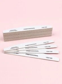 50入組100/180砂礫指甲銼雙面金剛砂板可水洗金剛砂板可重複使用指甲緩衝墊美甲工具適用於天然指甲亞克力指甲家庭和沙龍使用 - 白色 - 查看 2