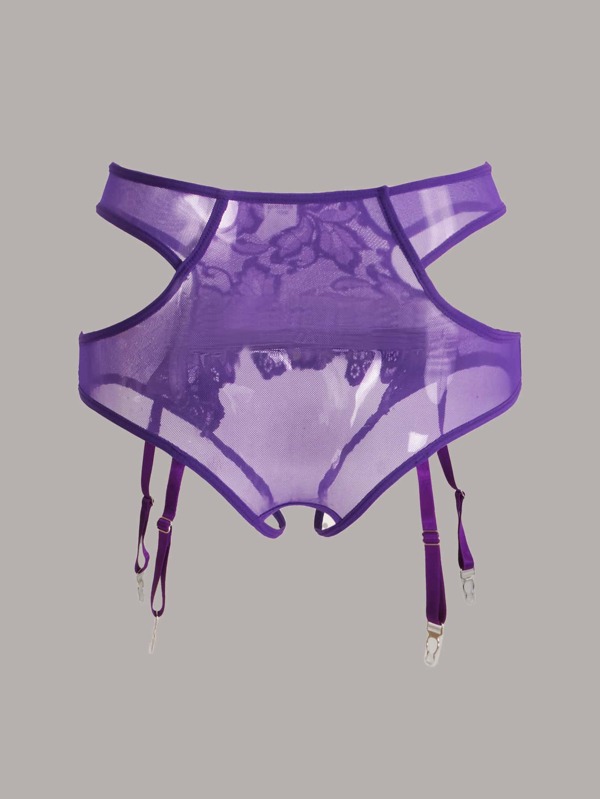 Cut Out Lace Garter Panty SHEIN USA