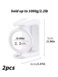 2pcs No-Drill Rod Fixing Holder - White - View 2