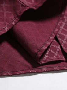 Manfinity Homme Men Argyle Jacquard Button Up Shirt - Burgundy - View 5