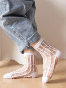 5雙小女童愛心圖案中筒襪 - 白色 - 查看 7
