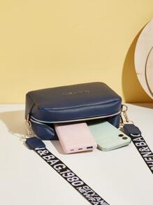 Yogodlns Square Mini Crossbody Bag With Wide Strap Phone Coin Bag Shoulder Bag For Daily Use - Navy Blue - View 4