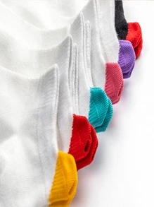 6 đôi vớ mắt cá chân họa tiết trái tim - Nhiều màu - Xem 8