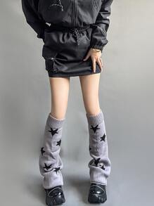 星星圖案腿部保暖套 - 彩色 - 查看 2