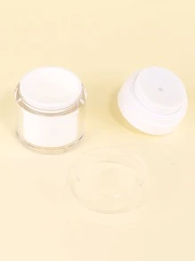 Refillable Cream Jar Vacuum Bottle, 1pc 30Ml Travel Size Empty Container For Cream And Lotion, Living Room Home Bedroom Bathroom House Decor, Travel Stuff, Wedding, Party, Birthday, Gifts For Men Mom Dad Friends, New Years, Accessories, Funny Gift - White - View 3