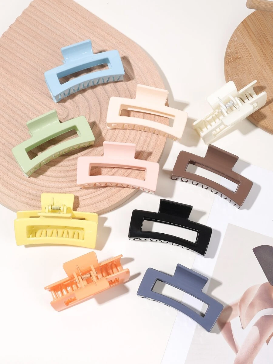 10 piezas Garra de pelo rectángulo - Multicolor - Ver 1