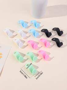 10入組/套ABS衣架連接掛鉤家用黑色魔法衣架掛鉤 - 黑色 - 查看 4