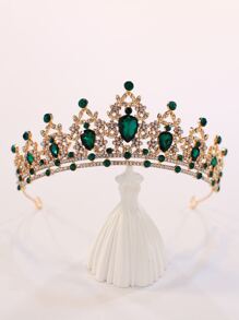 1 st Fashionabla och eleganta legerade kronhårstillbehör som passar för kvinnors bröllopsfest - Grön - Visa 3