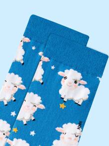 ถุงเท้าลู แกะ ลวดลาย - มัลติคัลเลอร์ - ดู 3