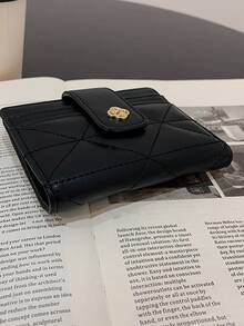 Trang trí bằng kim loại chần Ví nhỏ cầm tay, tiền, tiền mặt Công nhân cổ trắng, dành cho nữ sinh viên đại học, công việc, kinh doanh, đi làm, văn phòng, cho ngày kỷ niệm, cho người yêu, cho quà tặng sinh nhật, quà tặng Giáng sinh vào ngày lễ tình nhân, quà tạ ơn - màu đen - Xem 5