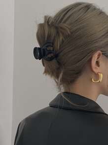 Garra de pelo unicolor - Negro - Ver 4