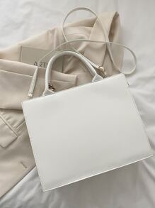 Túi xách nữ thời trang mới mùa hè 2024 kèm khăn quàng cổ, túi đeo vai vuông nhỏ kẻ caro thời trang, túi đeo chéo - trắng - Xem 4