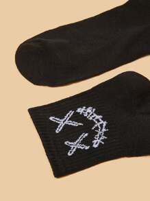 Vớ phi hành đoàn mô hình biểu hiện - Nhiều màu - Xem 3