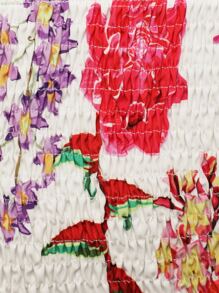 SHEIN VCAY 印花一字肩泡泡袖短款上衣 - 彩色 - 查看 8