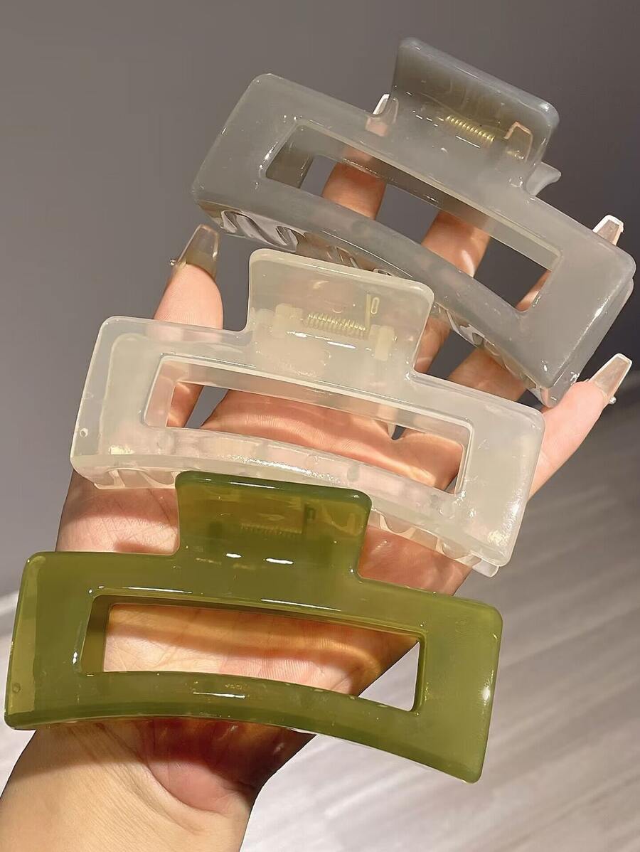 3 piezas Garra de pelo rectángulo