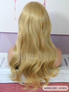 Long Body Wave Synthetic Wig With Bangs - Multicolor - View 2