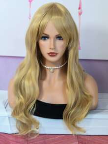 Long Body Wave Synthetic Wig With Bangs - Multicolor - View 5