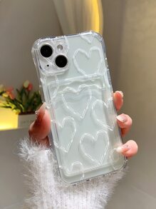 Przezroczyste etui na telefon w kształcie serca - Biały - Zobacz 3