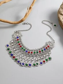 Collar con diseño de diamante de imitación - Multicolor - Ver 1