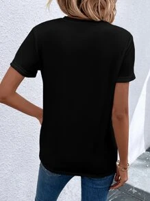 SHEIN LUNE Figure Graphic Tee - Black - View 2