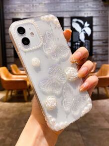 Funda para móvil con diseño de mariposa - transparente - Ver 6