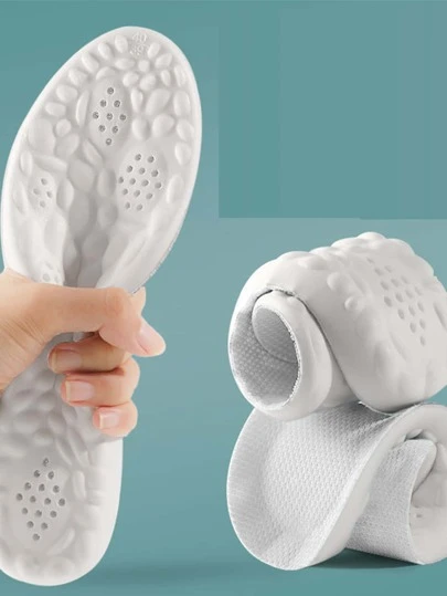 1 双男女通用高弹减震鞋垫，防滑吸湿排汗舒适鞋垫