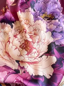 花卉印花围巾百搭，时尚头巾优雅