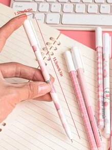 6入組桃子樣式中性筆 - 彩色 - 查看 2