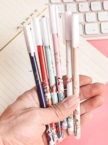 6pcs Cartoon Graphic Gel Pen - Multicolor - View 5