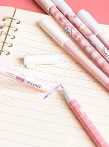 6入組桃子樣式中性筆 - 彩色 - 查看 3