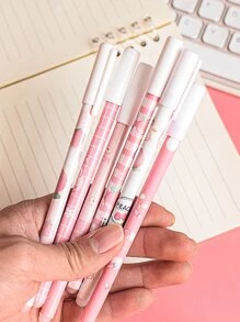 6入組桃子樣式中性筆 - 彩色 - 查看 5