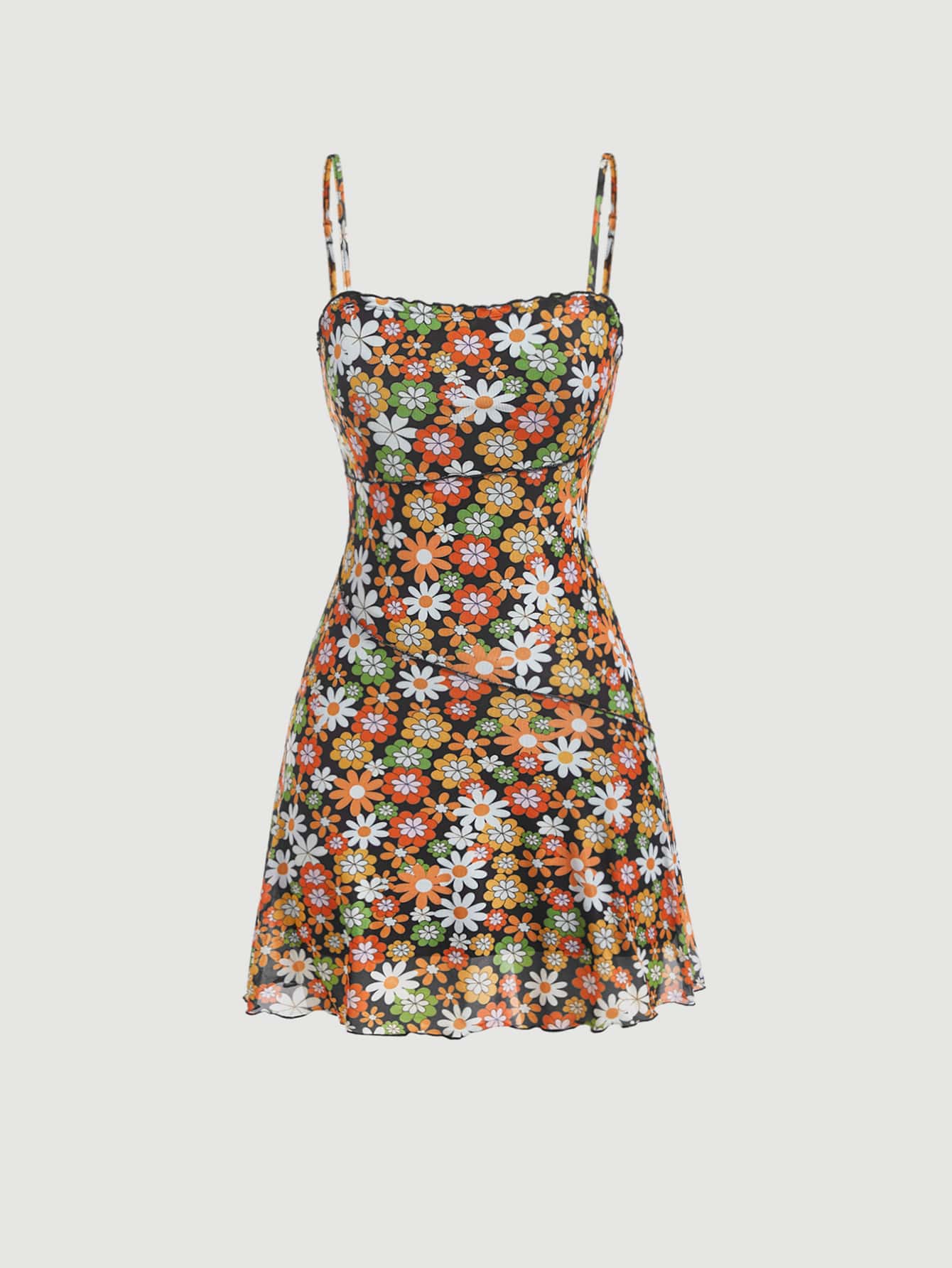 SHEIN MOD Đầm Xù nhỏ Hoa Tất cả trên in Boho - Nhiều màu - Xem 1